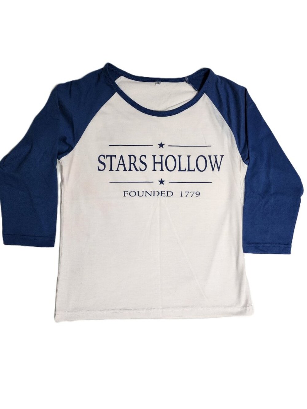 NEW Gilmore Girls Womens Collectible Stars Hollow Fitted Baseball 3/4sleeve S